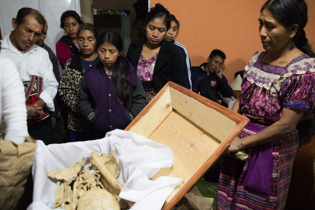 Inhumación en Uspantán, Quiché. Año 2015